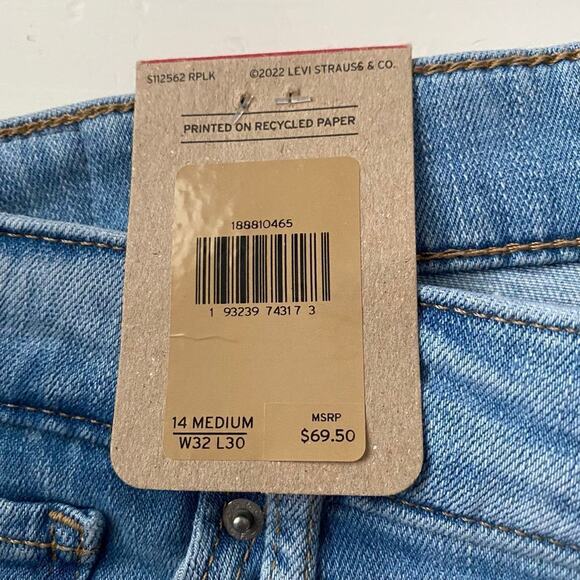 Levi’s 711 Skinny Distressed Jean Women’s 32/30 Medium NWT - Picture 7 of 9